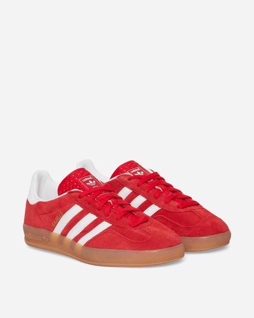 Adidas Red Gazelle Indoor Sneakers Better Scarlet / Cloud for men