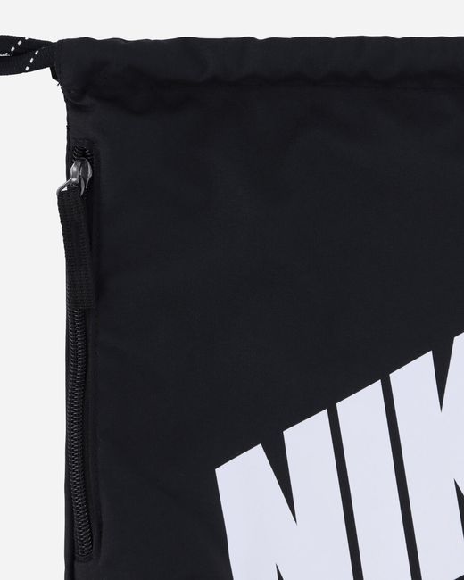 Nike Black Heritage Drawstring Bag for men