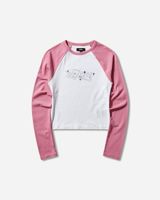 Vans Pink Y2K Star Raglan Longsleeve T-Shirt Fizz
