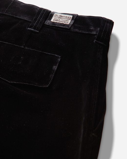 ERL Black Flocked Denim Chino Pants for men