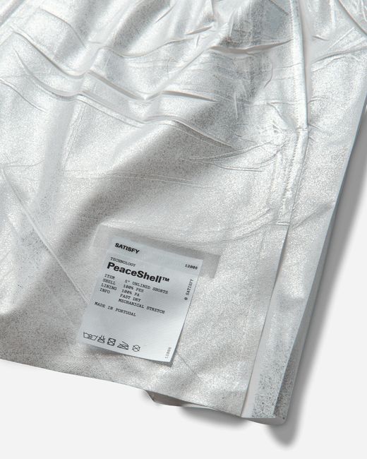 Satisfy White Peaceshell 5In Unlined Shorts Foil for men