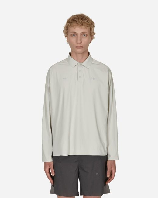 SLAM JAM Gray Fila Redefined Longsleeve Polo Shirt for men