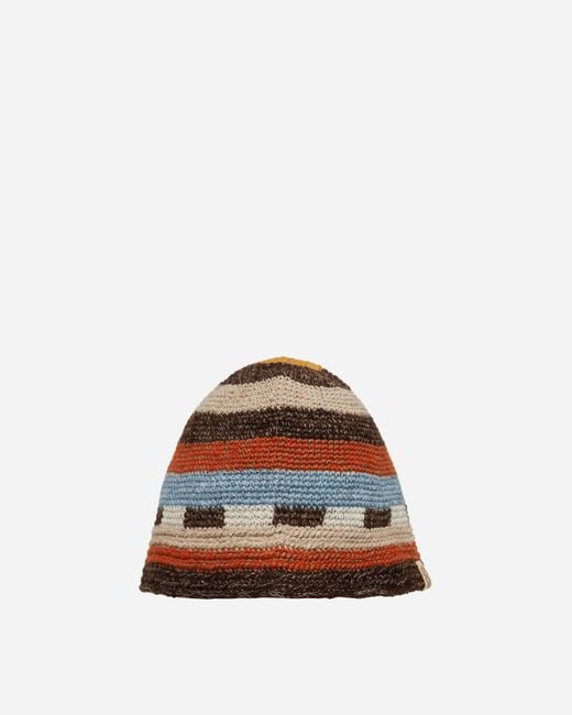 Visvim Brown Meda Crochet Knit Hat (n.d.) for men