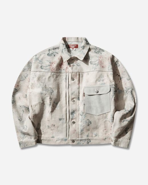 Junya Watanabe Gray Men S Levi's Roses Type 1 Jacket Off White for men