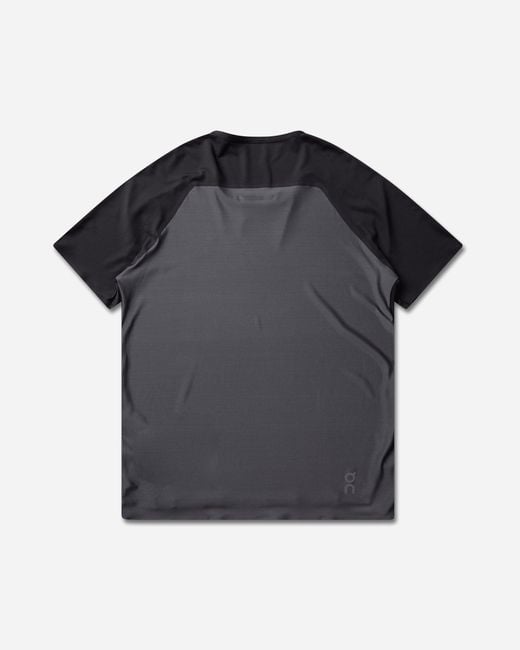On Shoes Black Performance T-Shirt for men