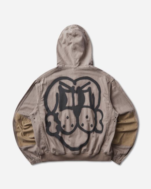 Chio Gray S Asesine Reflective Finesse Pup Hooded Light Jacket for men