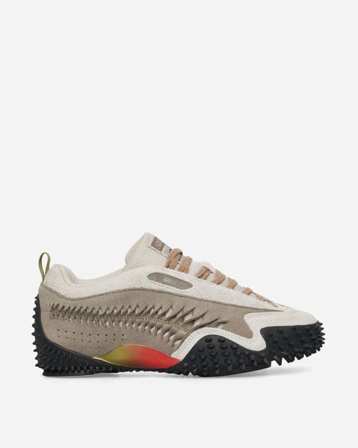 PUMA Multicolor Aries Mostro Craft Sneakers Ecru / Mouse Gray for men