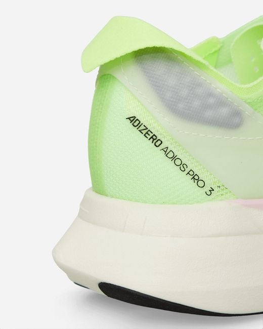 Adidas Adizero Adios Pro 3 Green Sneakers Spark / Aurora Met for men