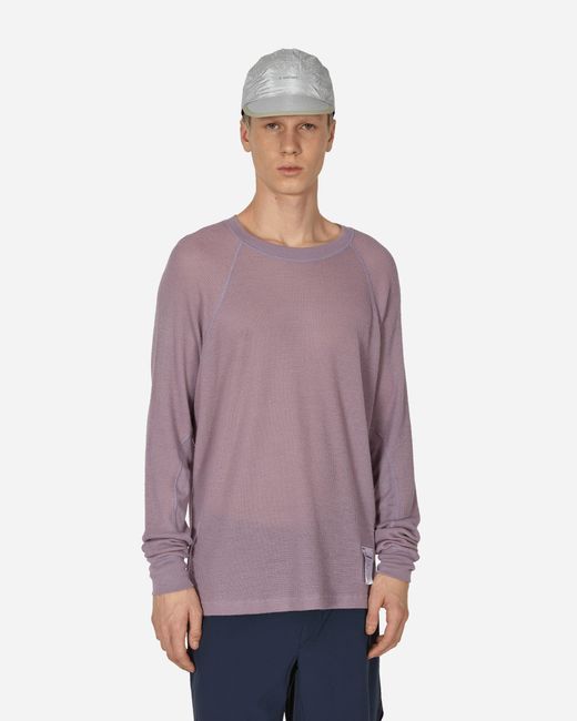 Satisfy Purple Cloudmerinotm Waffle Base Layer Longsleeve T-shirt Dusk for men