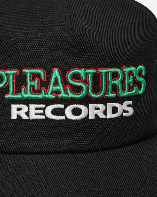 Pleasures Black Records Snapback Cap for men