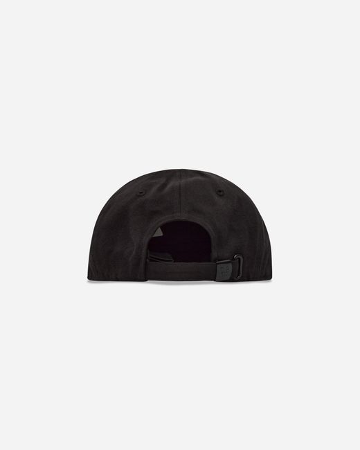 C P Company Black Gabardine Logo Cap for men