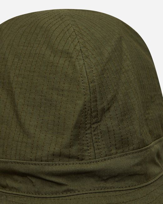 Needles Green C/n Oxford Cloth Crusher Hat Olive for men