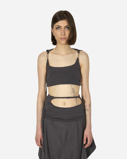 Toile Studios Black System Hooded Bra Charcoal