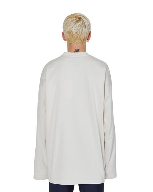 OAMC Cotton Blumen Long Sleeves T-shirt in White for Men - Lyst