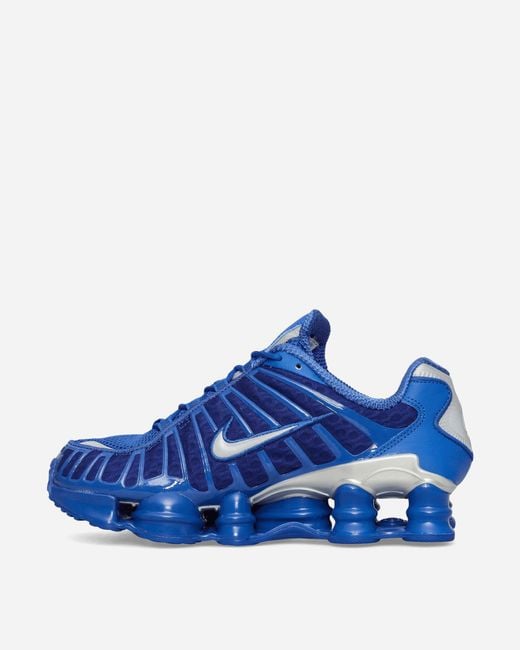Nike Blue Shox Tl Sneakers Hyper Royal / Metallic Silver for men