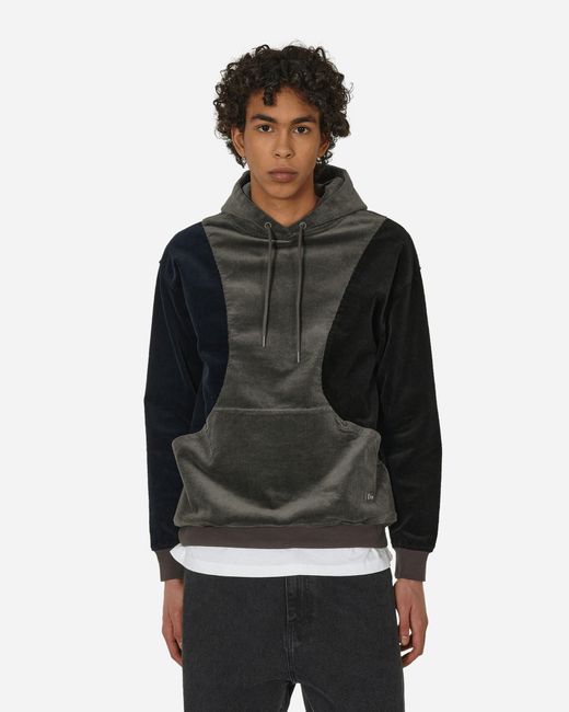 Dime Black Wave Corduroy Hoodie Charcoal for men