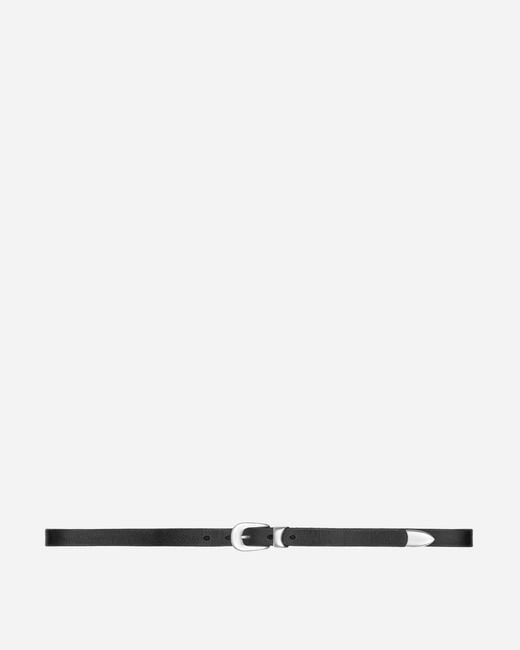 Our Legacy White 2Cm Leather Belt for men