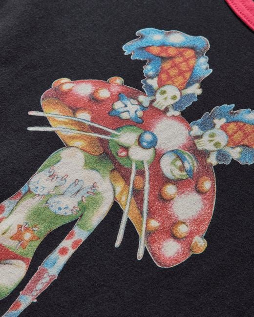 Hysteric Glamour Black Women S Ema / Lazy Mushroom Tiny T-shirt