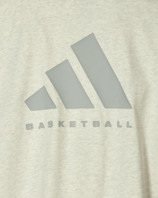 Adidas Natural Basketball Longsleeve T-shirt Cream for men
