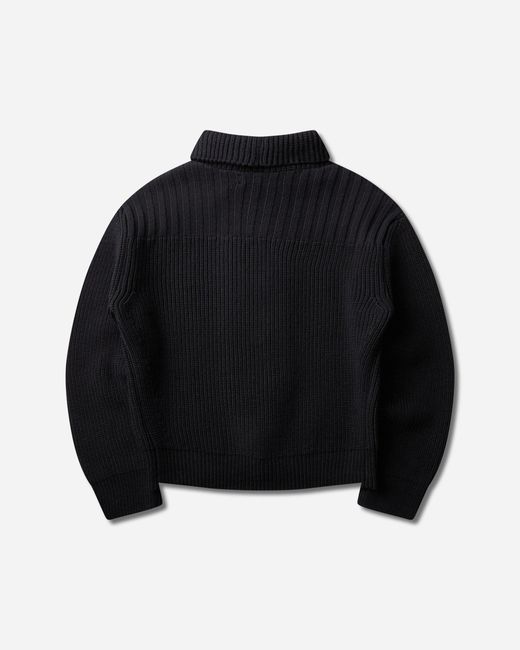 Dries Van Noten Black S Asymmetric Funnel Neck Cardigan for men