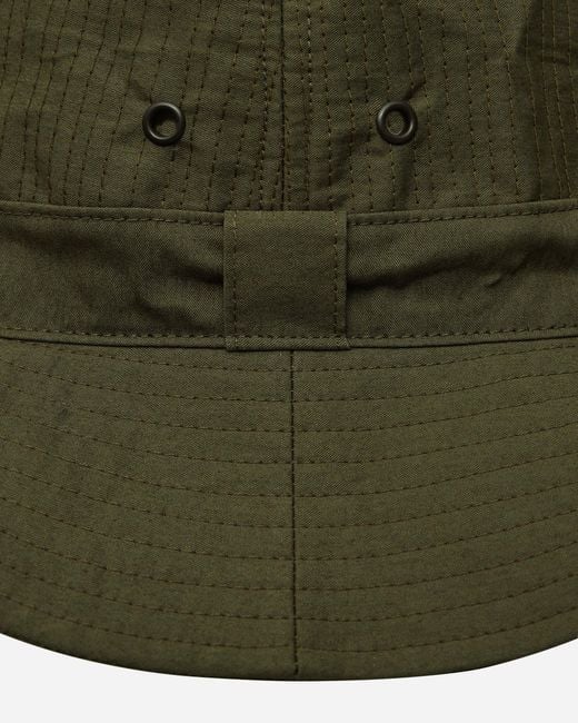 Needles Green C/n Oxford Cloth Crusher Hat Olive for men