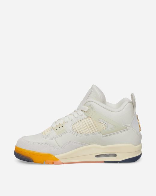 Nike White Women S Air Jordan 4 Retro Birds Of Paradise Sneakers Coconut Milk / Bright Mango