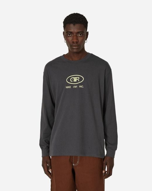 Nike Black M90 Longsleeve T-shirt Anthracite for men