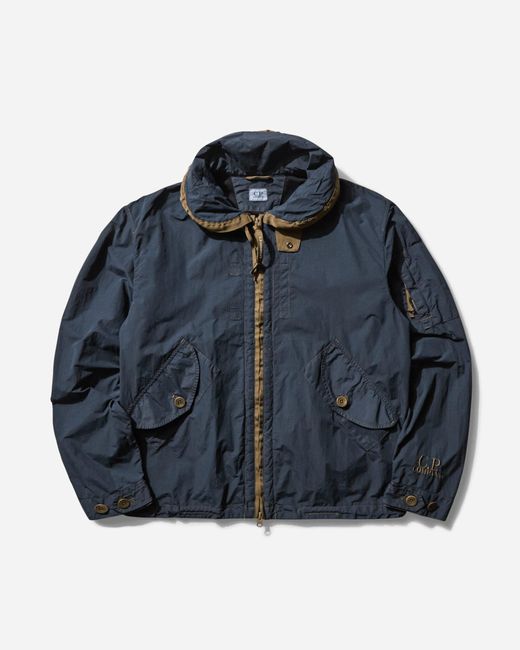 C P Company Blue Men S Packable Hood Jacket India Ink for men