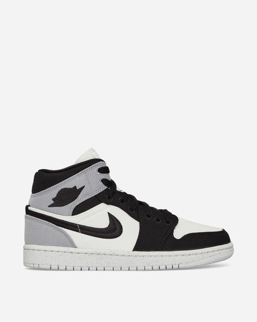 Nike Air Jordan 1 Mid Canvas Mid-top Trainers in White | Lyst UK