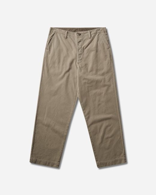 Hysteric Glamour White S Hys Space Bender Trousers Khaki for men