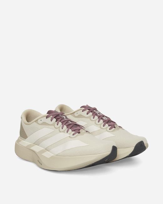 Adidas Natural Adizero Evo Sl Sneakers Putty Alumina Shadow Fig for men