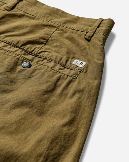 C P Company Green Microreps Peached Cargo Pants Capers for men