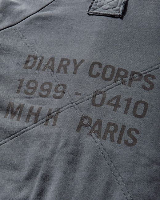 DIARY 1999 Gray Men S Waffle Lined Hoodie for men
