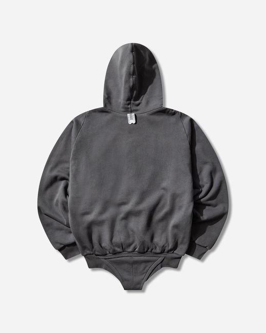 PROTOTYPES Gray Sprayed Goat Hoodie Romper