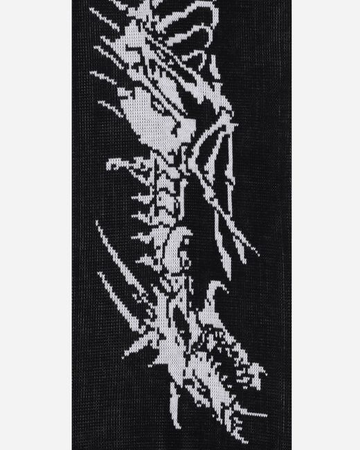 Aries Dragon Skeleton Scarf Black / White for men