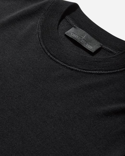 Stone Island Black Men S Ghost Pure Light Wool Crewneck Sweater for men