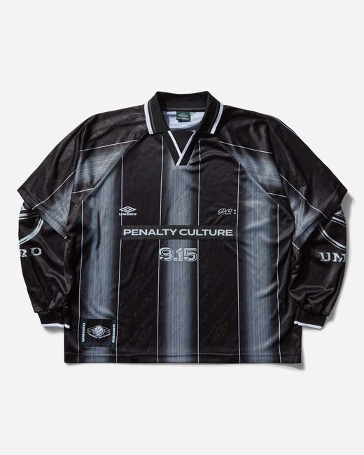 Umbro Black Soccer V-Neck Longsleeve T-Shirt for men