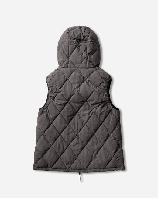 Roa Black Nuna 800 Fill Power Hooded Down Vest Graphite for men