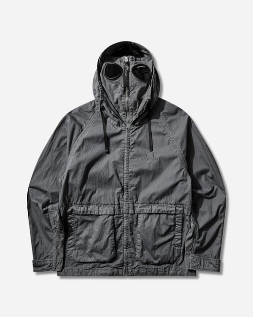 C P Company Gray Men S Wax Explorer Jacket Gunmetal for men