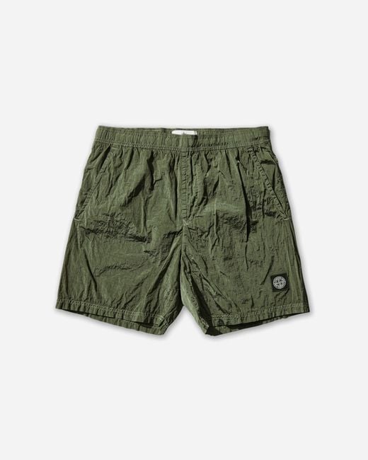 Stone Island Green Men S Nylon Metal Swim Shorts Military for men
