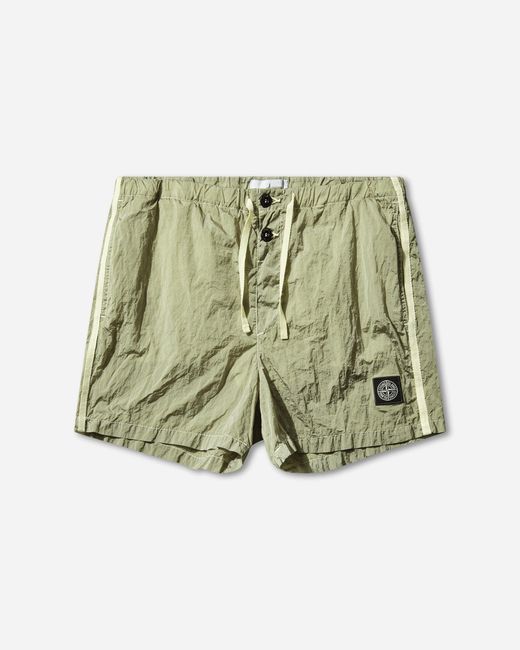 Stone Island Green Men S Nylon Metal Swim Shorts Lemon for men