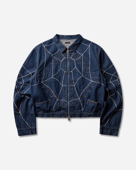Kapital Blue Men S 13oz Denim Std Thunderbird Blouson (kountry Dream Catch Remake) Indigo for men