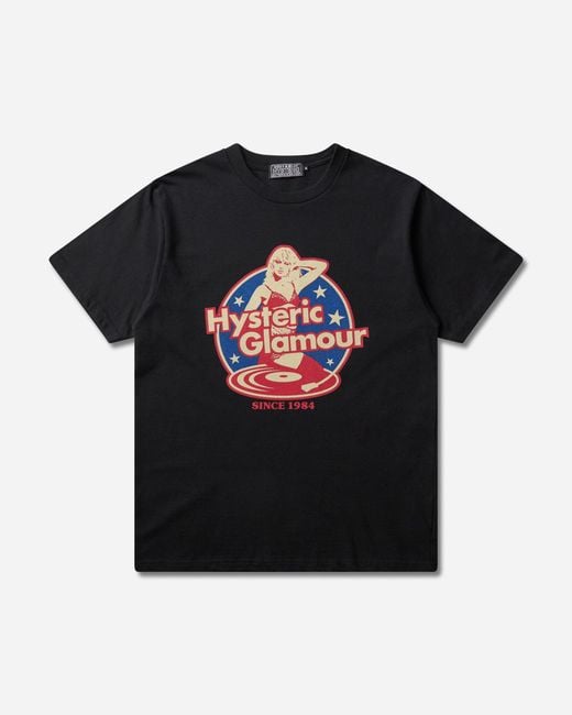 Hysteric Glamour Black Hysteric Records T-Shirt for men