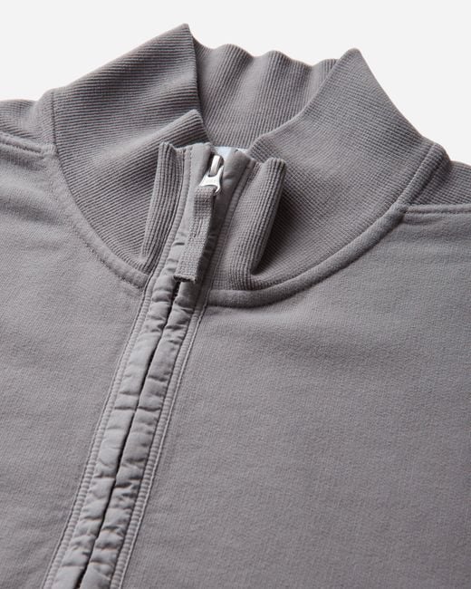 Stone Island Gray Men S Organic Cotton Fleece Half-zip Sweatshirt for men