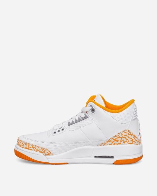 Nike White S Air Jordan 3 Retro Sneakers Peel