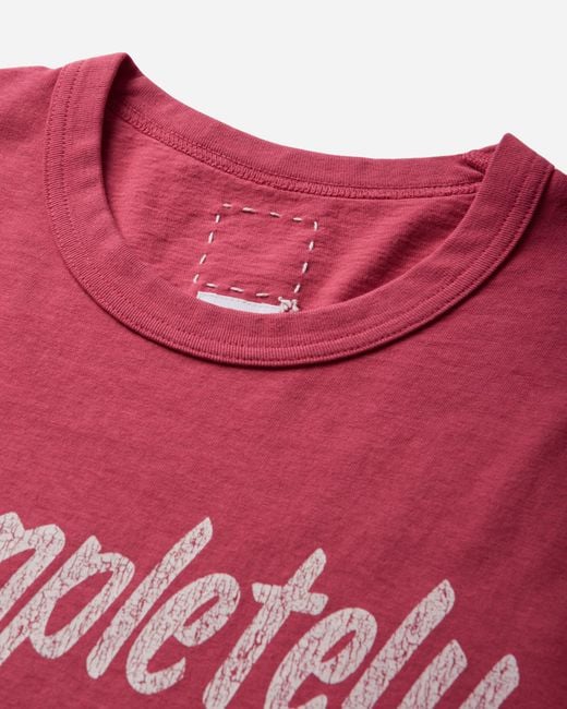 Visvim Pink S Jumbo T-Shirt Dmgd for men