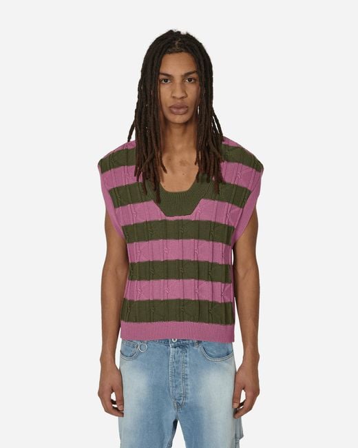 Kiko Kostadinov Red Merli Twinset Vest Rose / Khaki for men