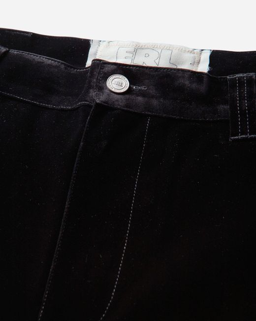 ERL Black Flocked Denim Chino Pants for men