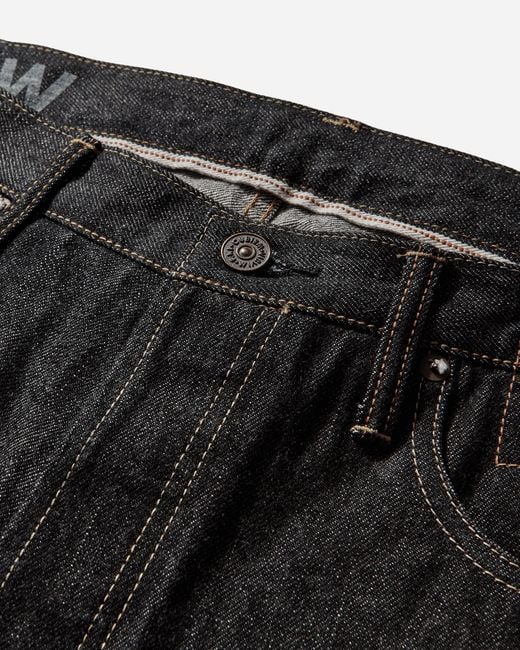 Visvim Black Men S Social Sculpture 01 Wide Raw Denim Pants Indigo for men