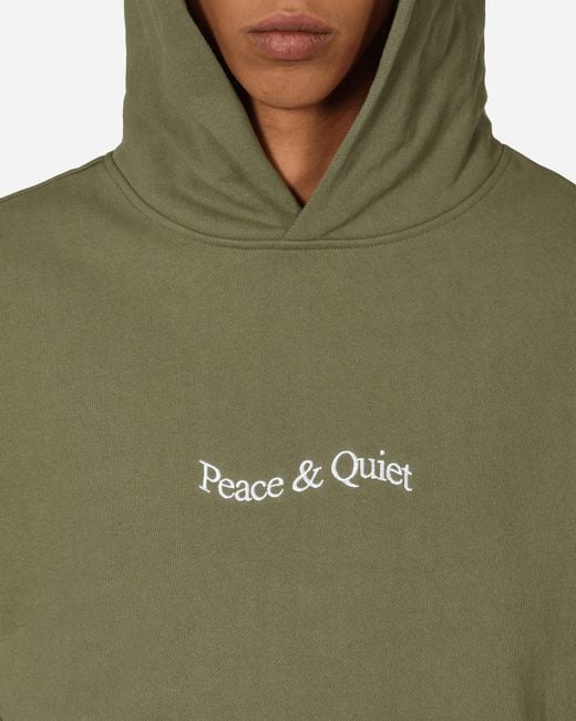 Museum of Peace & Quiet Green Wordmark Hoodie for men